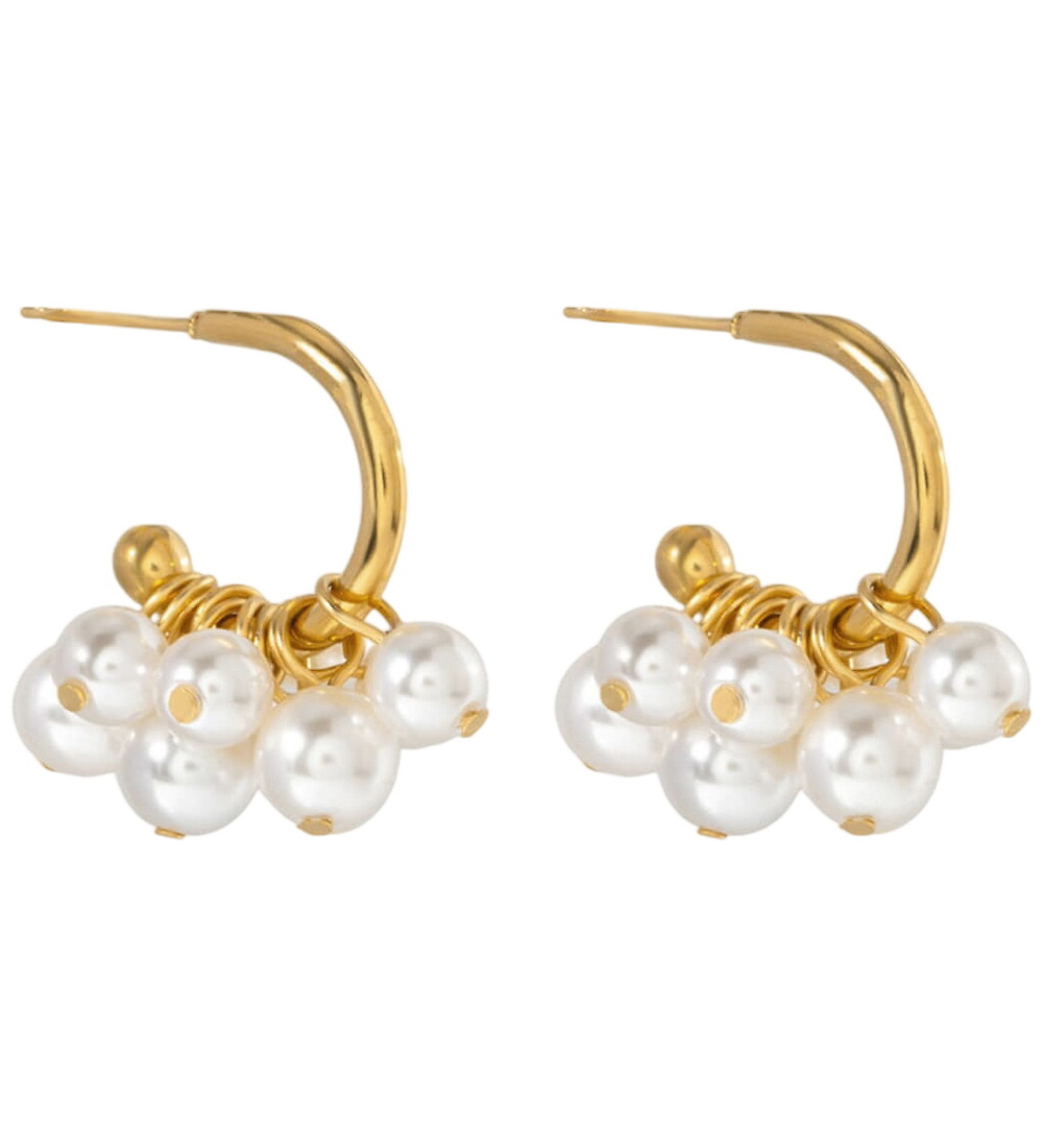 By Str Boucles doreilles - Solaima - Plaqu or - By Str - UneTaille - Bijoux 40$