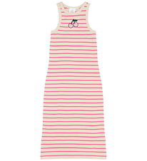 The New Kjole - TnShannon - Carmine Rose Striped