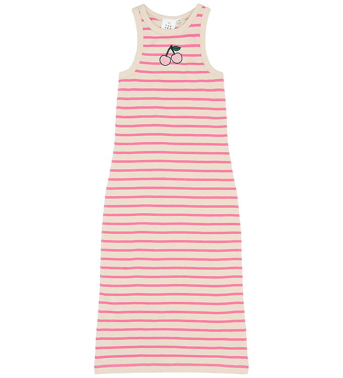 The New Kjole - TnShannon - Carmine Rose Striped