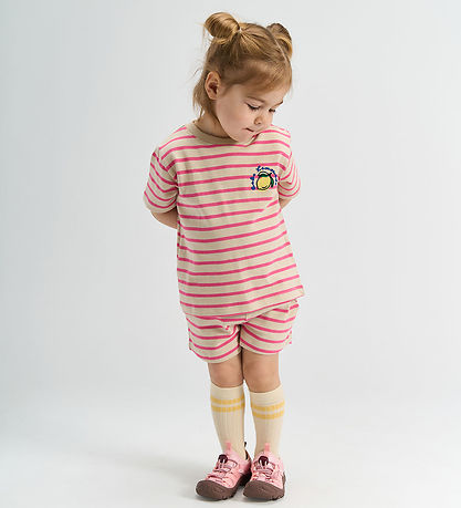 The New Shorts - TnstSannah - Carmine Rose Striped