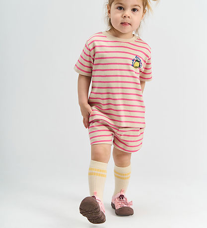 The New Shorts - TnstSannah - Carmine Rose Striped