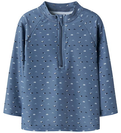 Name It Badebluse - NmmZippo - Vintage Indigo