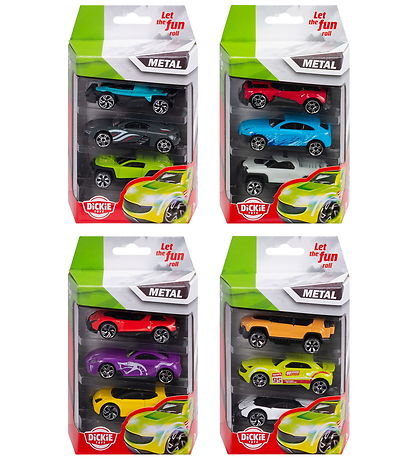 Dickie Toys Biler - Die-cast Vehicles - 3-pak - Asst.