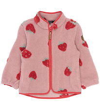 Mikk-Line Fleece Jacket - Teddy - Strawberry AOP