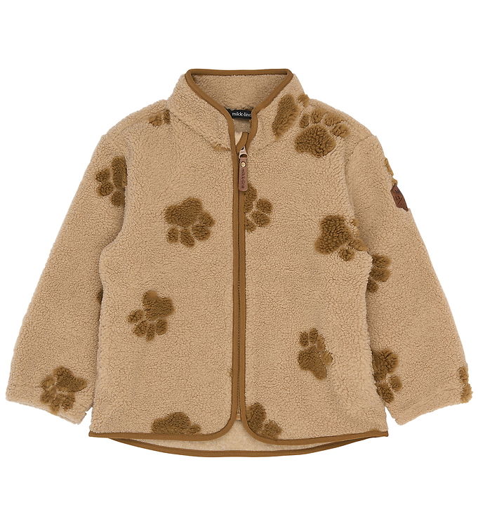 Mikk-Line Fleecejakke - Teddy - Paw AOP