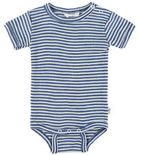 Joha Body k/æ - Uld/Silke - Rib - Blå/Stribet