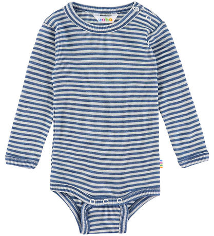 Joha Body l/æ - Uld/Silke - Rib - Blå/Stribet