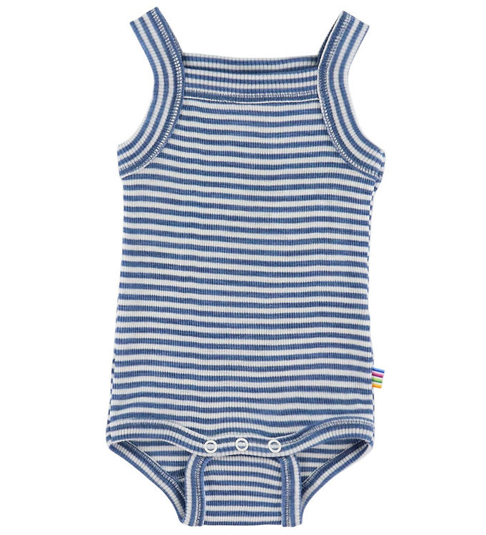 Joha Body u/æ - Uld/Silke - Rib - Blå/Stribet