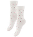 Fuzzies Socks - 2-Pack - Off WWhite/Rose w. Dots