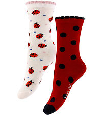 Konges Sløjd Strømper - Jacquard - 2-pak - Ladybug