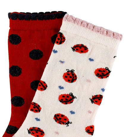 Konges Sløjd Strømper - Jacquard - 2-pak - Ladybug