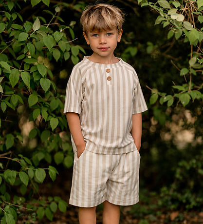 Hanevild T-shirt - Striped - Summer Sand