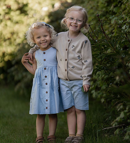 Hanevild Cardigan - Strik - Blueberry - Summer Sand