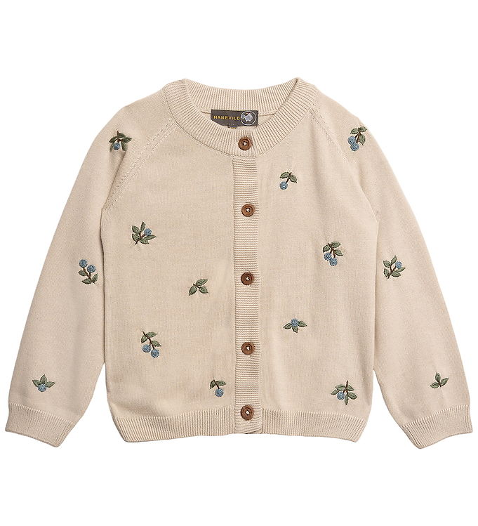 Hanevild Cardigan - Strik - Blueberry - Summer Sand