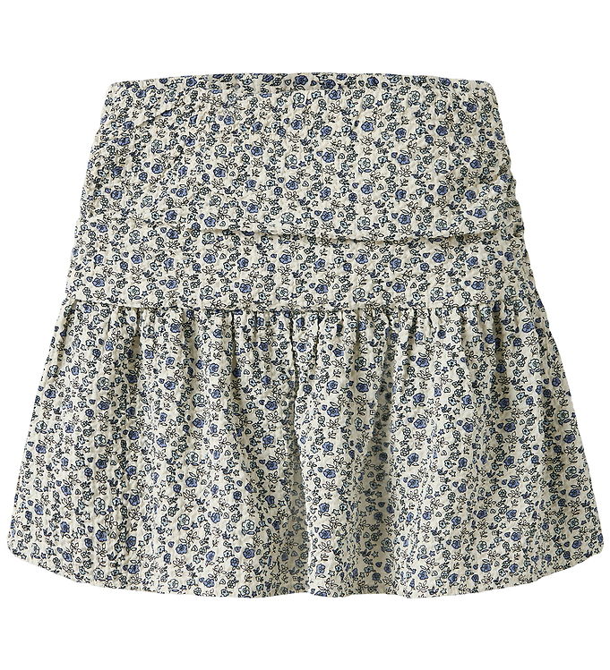 Name It NkfFleura - Nederdel - Beige/Blå - 140