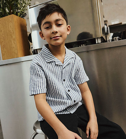 Name It Bluse - NkmFedenis - Vinatge Indigo/Cloud Dancer