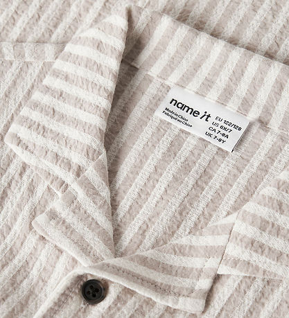 Name It Bluse - NkmFedenis - Chateau Gray/Cloud Dancer