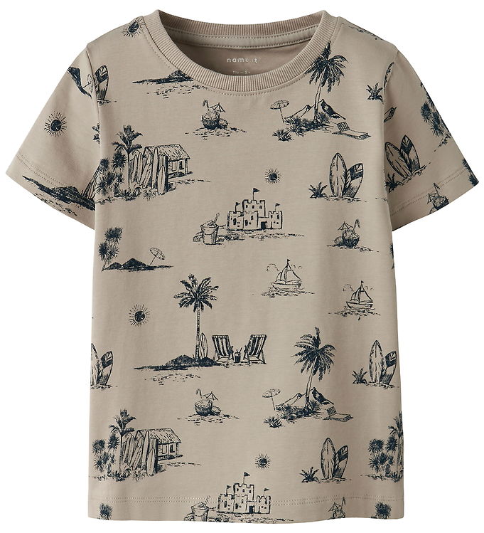 NAME IT T-shirt Fille Chateau Gray