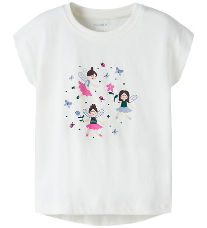 Name It T-shirt - NmfVigea - Cloud Dancer/Fairies