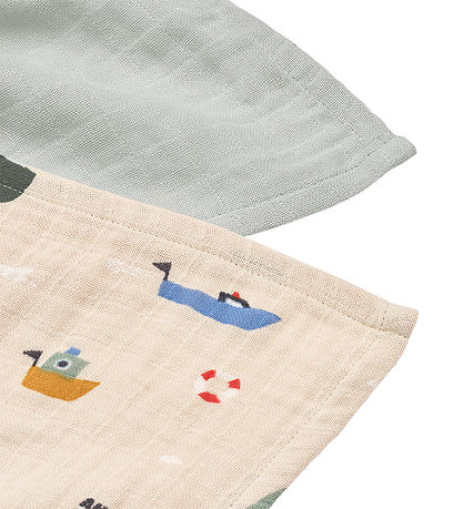 Liewood Stofbleer - Muslin - 2-pak - Lewis - Sailing/Dove Blue M