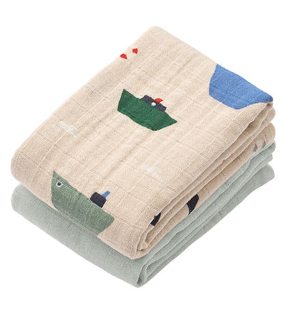 Liewood Stofbleer - Muslin - 2-pak - Lewis - Sailing/Dove Blue M