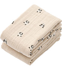 Liewood Stofbleer - Muslin - 2-pak - Lewis - Mini Panda/Sandy Mi