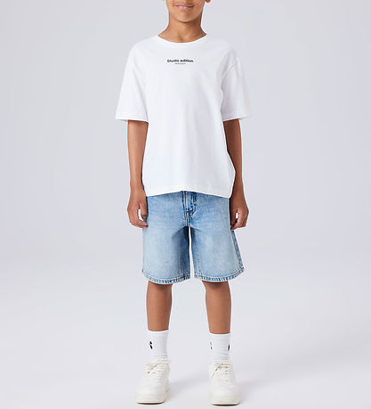 Name It Shorts - Noos - NkmRyan - Light Blue Bleached Denim