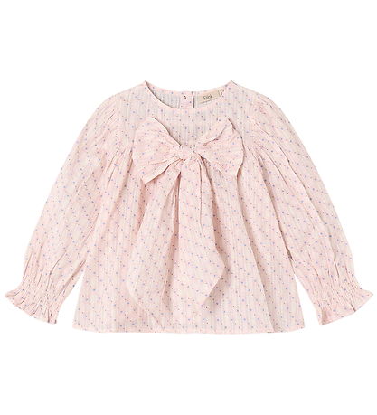 Fliink Bluse - Zorro - Chalk Pink Check AOP
