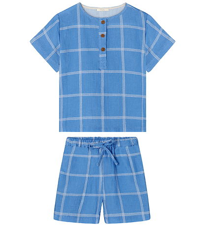 Fliink Shortssæt - Musselin - Cha Cha - Marina Check