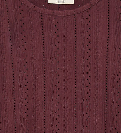 Fliink T-shirt - Hulmønster - Gabby - Burgendy