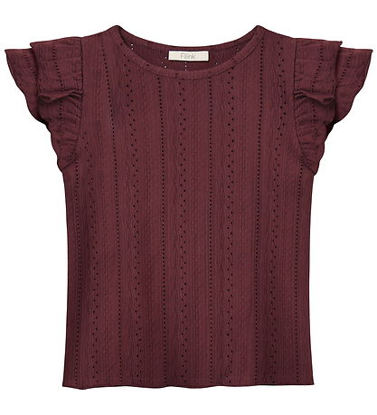 Fliink T-shirt - Hulmønster - Gabby - Burgendy