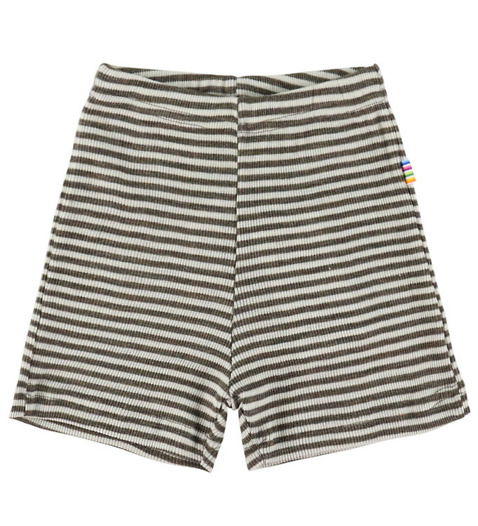 Joha Shorts Brun Stribede i Uld/silke - Str. 100cm (98/104cm)