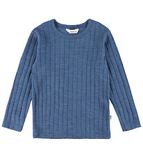 Joha Bluse - Uld - Blå mel