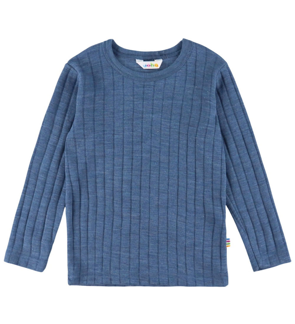 Joha Bluse - Wolle/Seide - Rib - Blau - Joha - 100 - Blusen