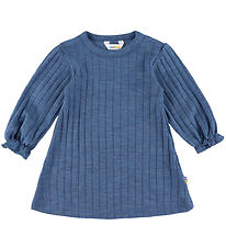 Joha Jurk l/s - Wol/Zijde - Rib - Blauw