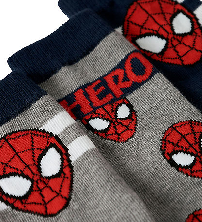 Name it Strømper - 3-Pak - Spiderman - NmmFranky - Navy Blazer/G
