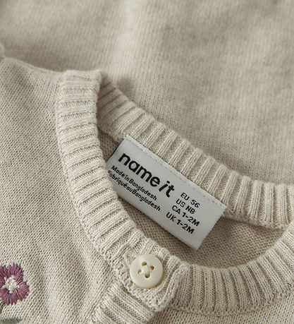 Name It Cardigan - Strik - NbmFlowers - Peyote Melange
