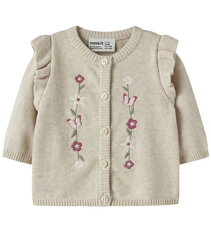 Name It Cardigan - Strik - NbmFlowers - Peyote Melange
