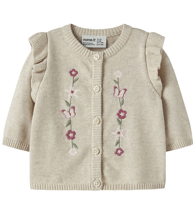 Name It Cardigan - Strik - NbmFlowers - Peyote Melange