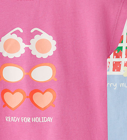 Name It T-shirt - NmfVigea - 2-pak - Strawberry Moon/Chambray Bl