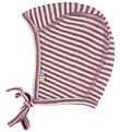 Joha Baby Hat - Wool/Silk - Rib - Lyng/Striped