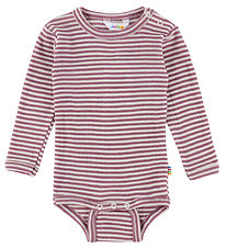 Joha Body l/æ - Uld/Silke - Rib - Lyng/Stribet