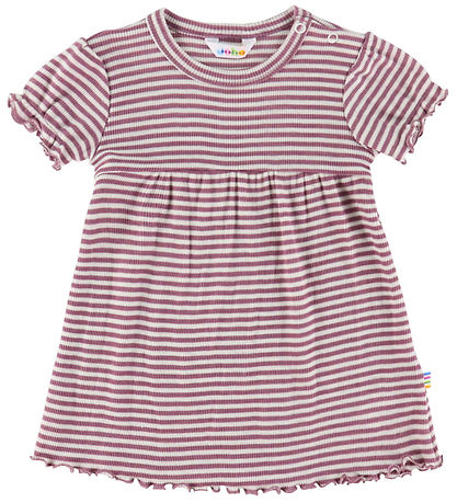 Joha Kjole - Uld/Silke - Rib - Lyng/Stribet