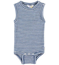 Joha Body u/æ - Uld/Silke - Rib - Blå/Stribet
