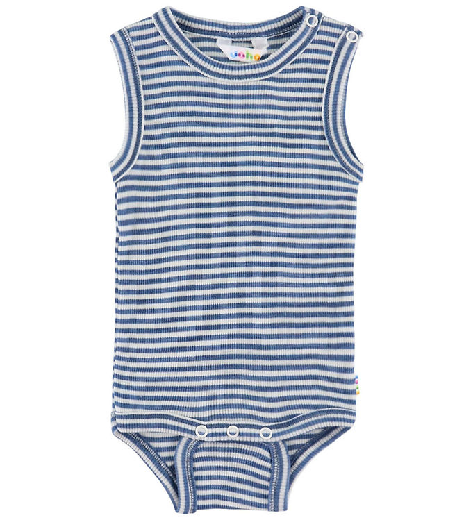 Joha Body Blå Stribet i Uld/silke Uden Ærmer - Str. 70cm (68/74cm)