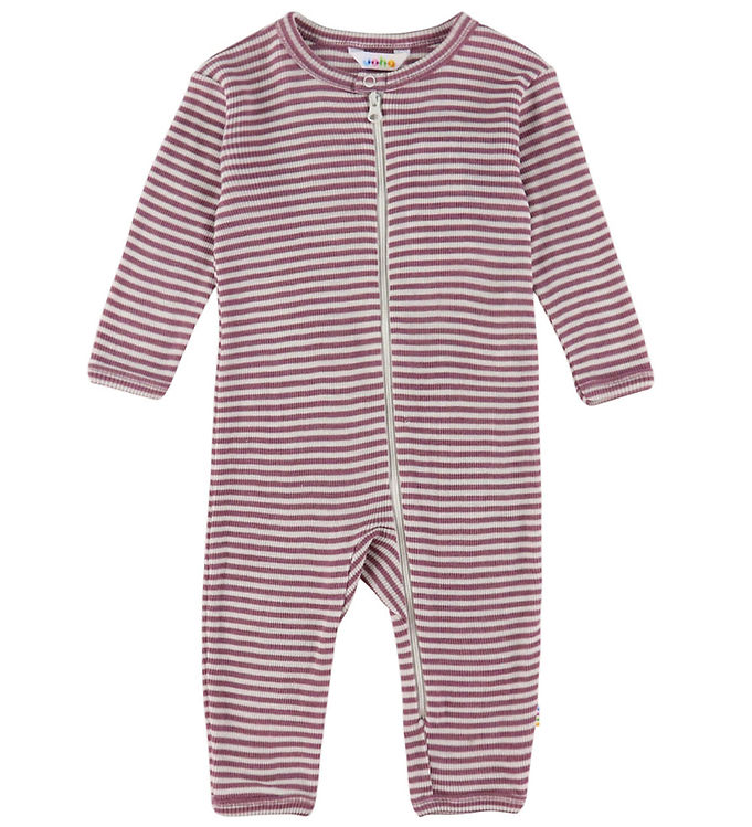 Joha Heldragt - Uld/Silke - Rib - Lyng/Stribet