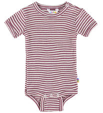 Joha Body k/æ - Uld/Silke - Rib - Lyng/Stribet