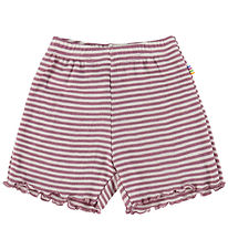 Joha Shorts - Uld/Silke - Rib - Lyng/Stribet