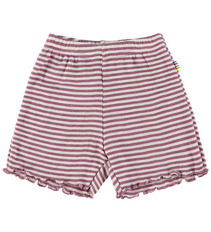 Joha Shorts - Uld/Silke - Rib - Lyng/Stribet