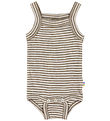 Joha Body u/æ - Uld/Silke - Rib - Mørk Beige/Stribet